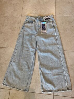 Rewash High Waist Wide Leg Crop Jeans